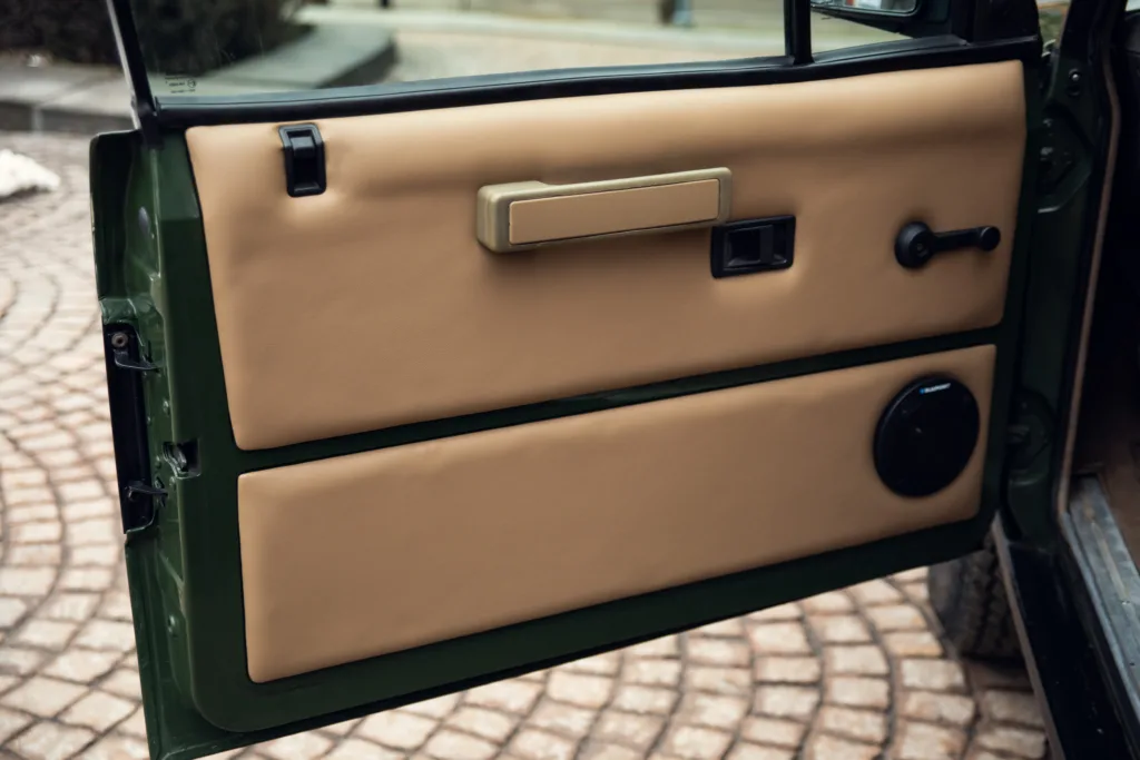 Vintage car door interior detail