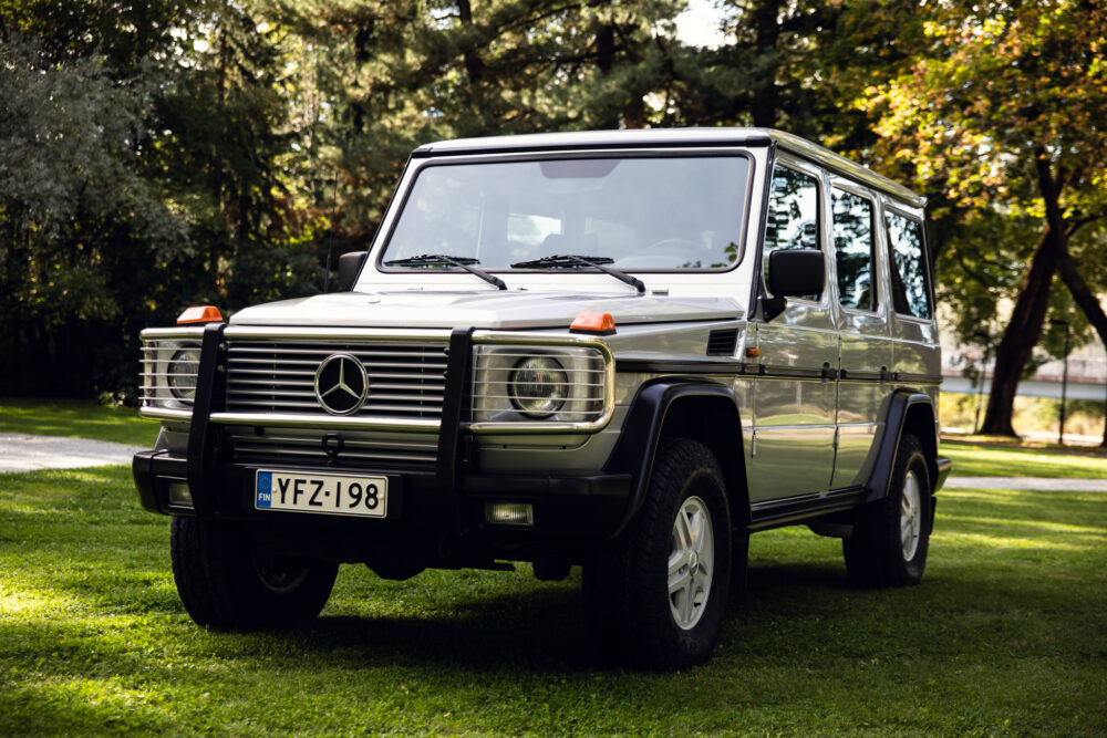 Silver Mercedes-Benz G-Class SUV parked outdoors