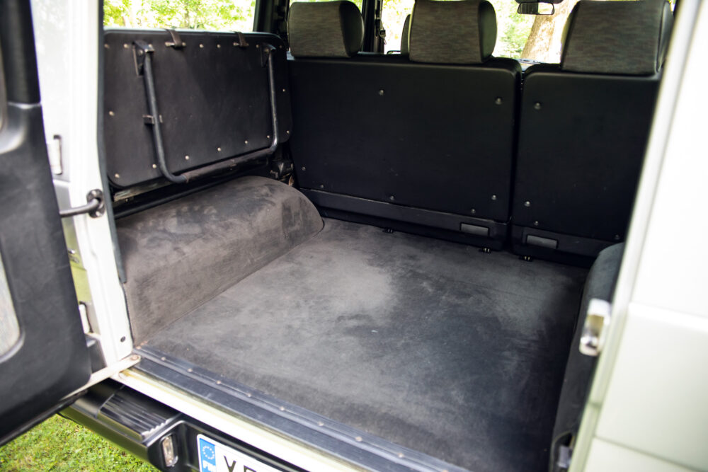 Empty rear interior of a modern SUV vehicle