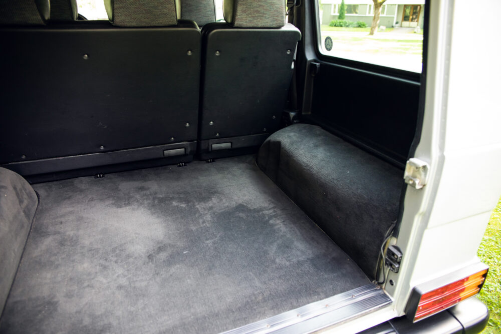 Empty rear interior of a modern van