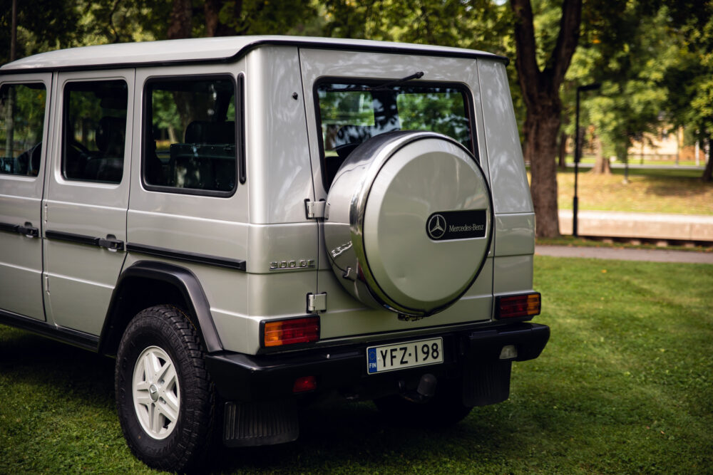 Silver Mercedes-Benz G-Class SUV parked outdoors