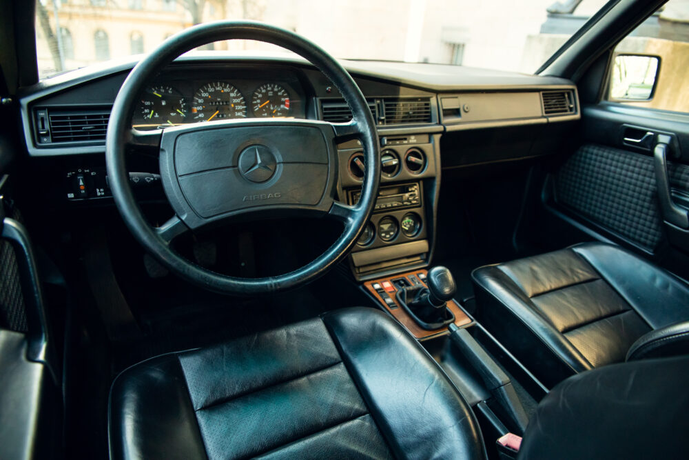 Vintage Mercedes dashboard and leather interior