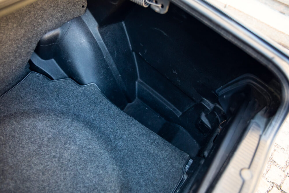 Empty car trunk interior view