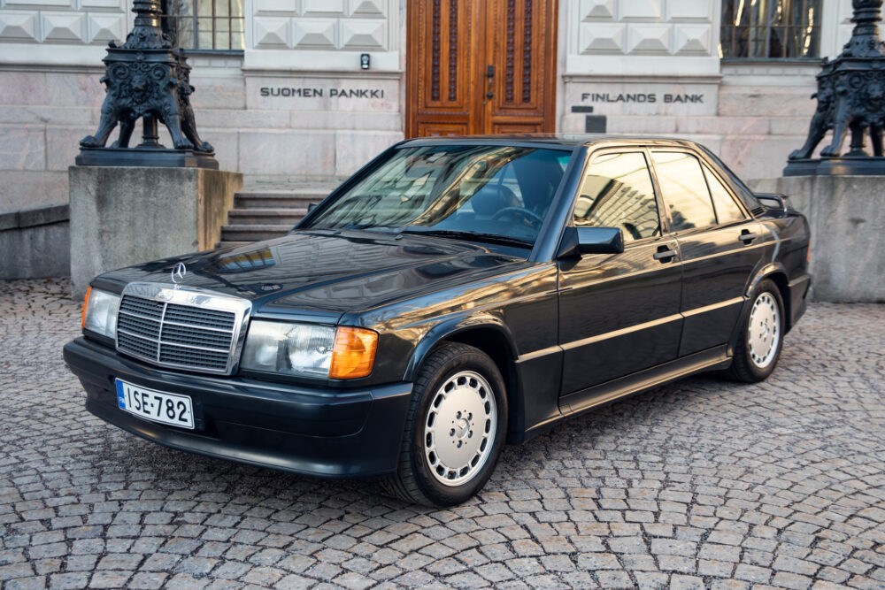 Vintage Mercedes-Benz parked at Finland's Bank