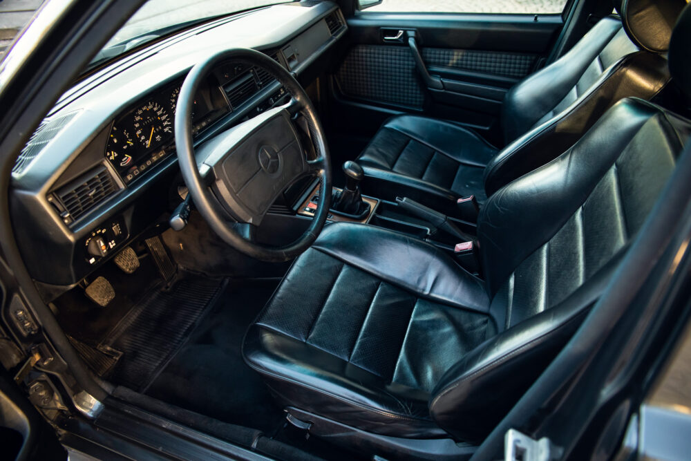 Vintage Mercedes-Benz interior with leather seats