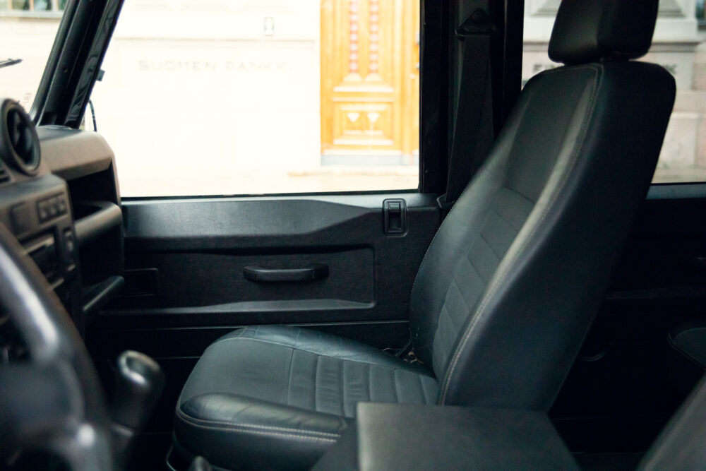Interior view of an SUV's front passenger side
