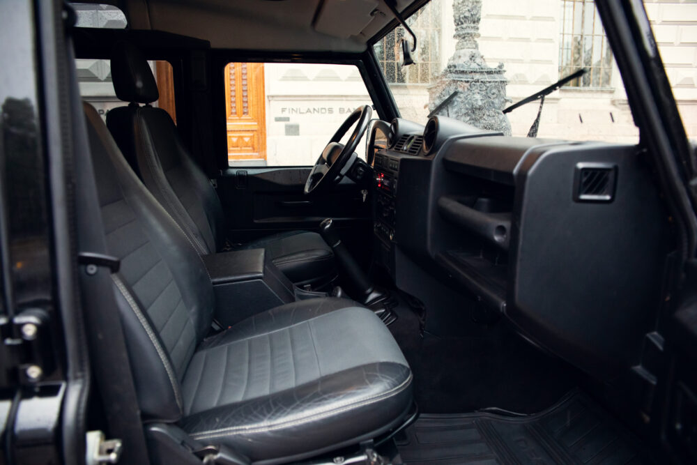 Interior view of a modern SUV with leather seats