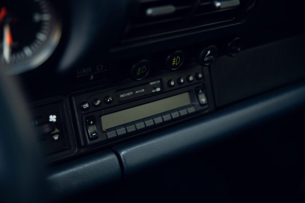 Vintage car dashboard with Becker audio system