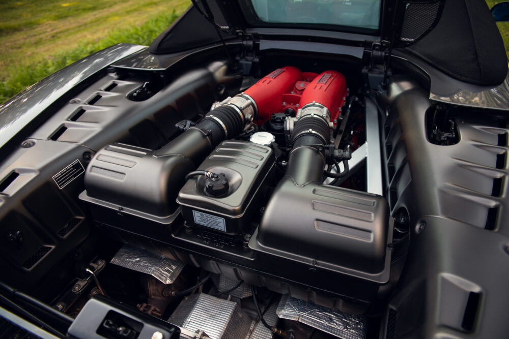 Detailed view of a high-performance car engine
