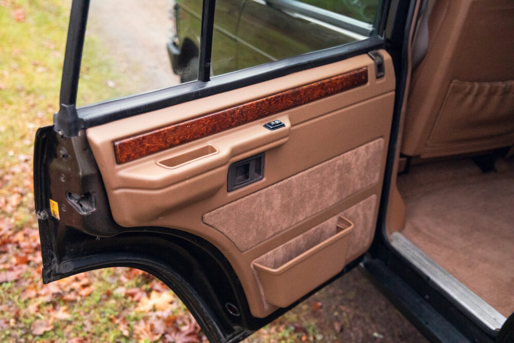 Open car door showing detailed interior design