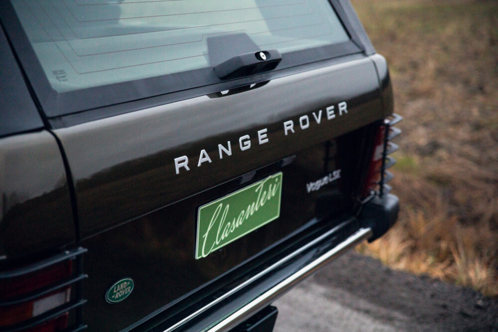 Range Rover rear view with detailed branding