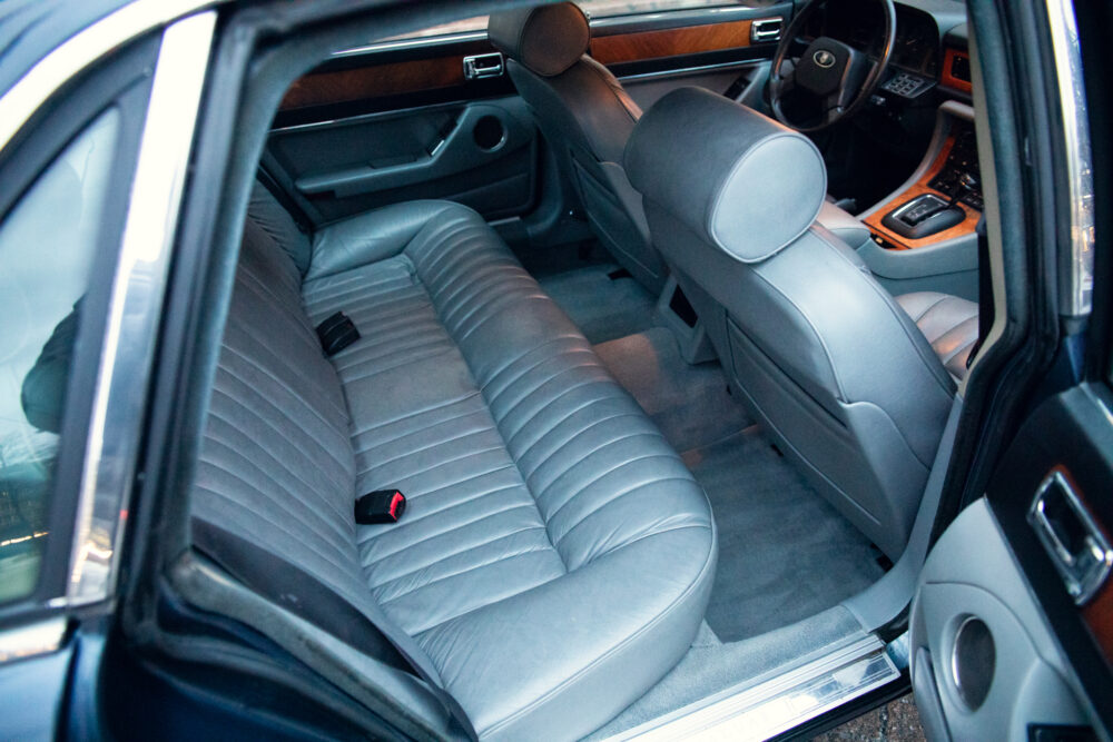 Luxury car interior with elegant leather seats