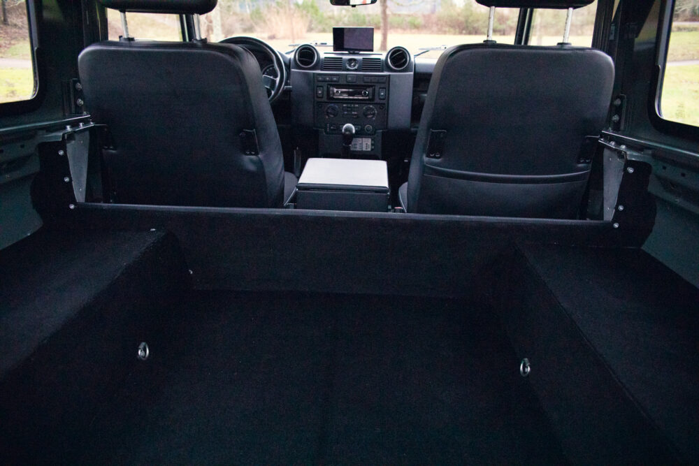 Interior view of a vehicle's rear cargo area