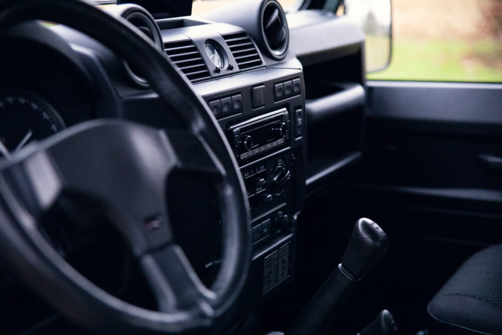 Detailed interior view of a modern car dashboard