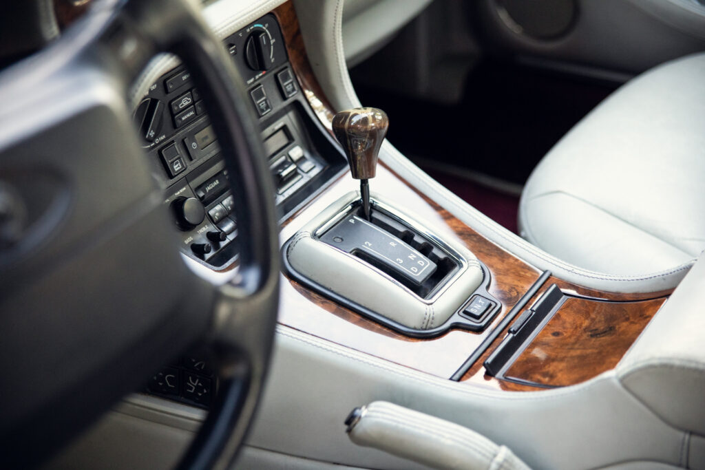 Automatic gear shifter on luxury car console