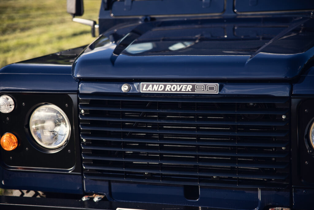 Front grille of Land Rover 90 SUV